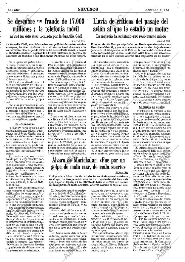 ABC MADRID 15-11-1998 página 86