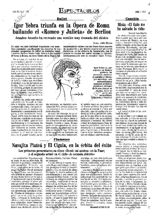 ABC MADRID 16-11-1998 página 105