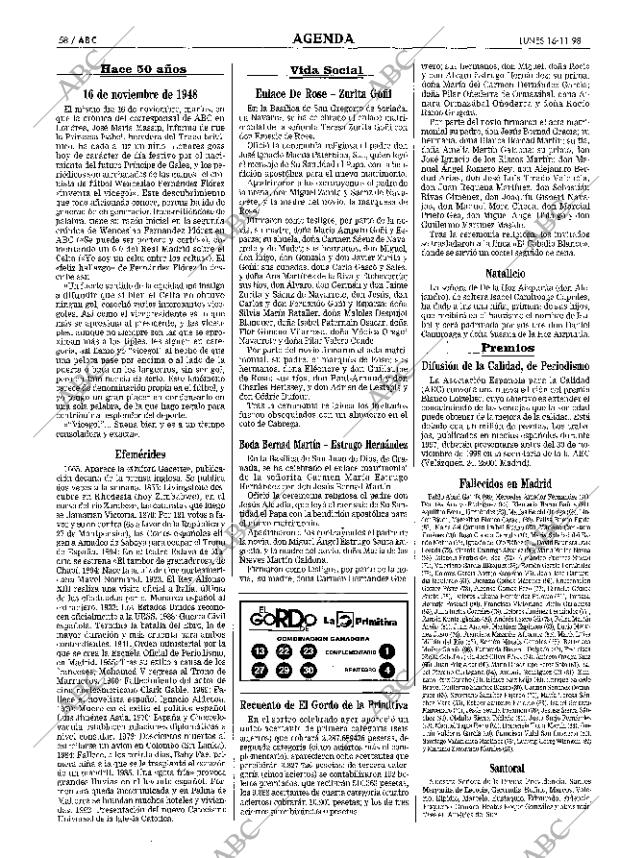 ABC MADRID 16-11-1998 página 58