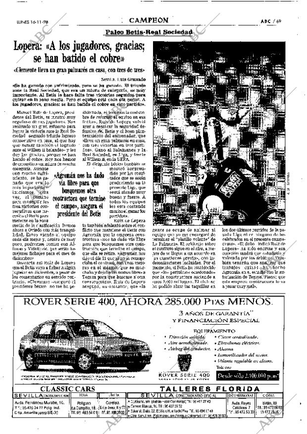 ABC SEVILLA 16-11-1998 página 69