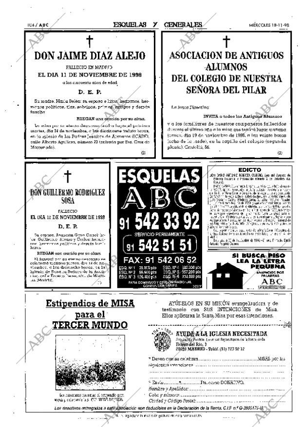 ABC MADRID 18-11-1998 página 104