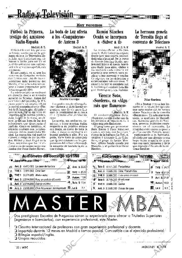 ABC MADRID 18-11-1998 página 132
