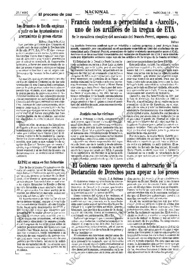 ABC MADRID 18-11-1998 página 20