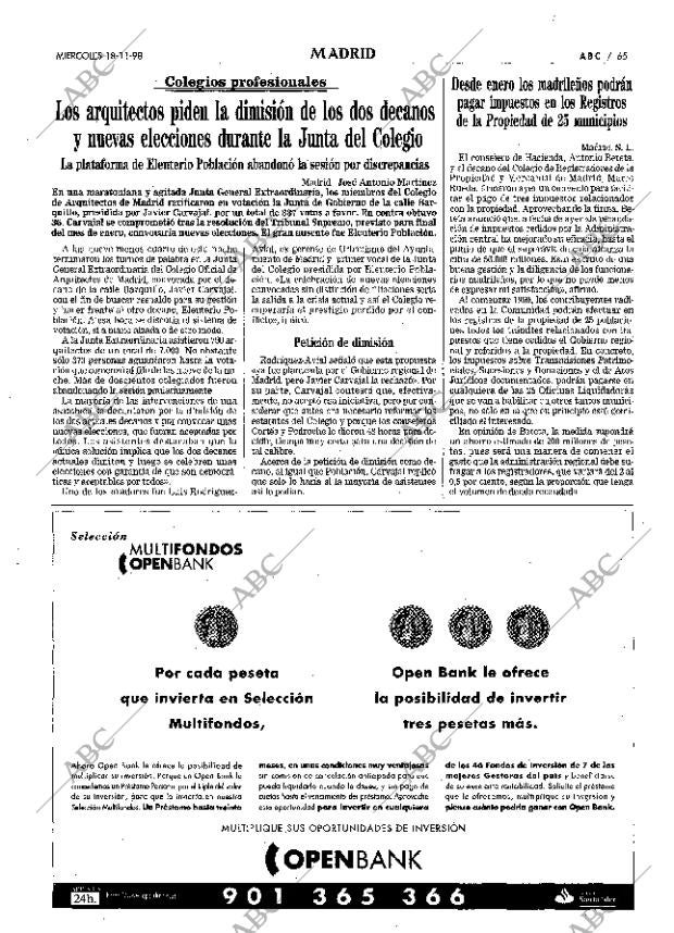 ABC MADRID 18-11-1998 página 65
