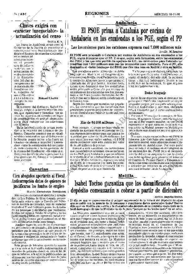 ABC MADRID 18-11-1998 página 74