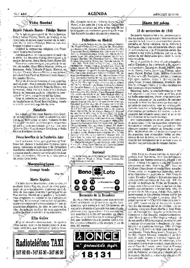 ABC MADRID 18-11-1998 página 76