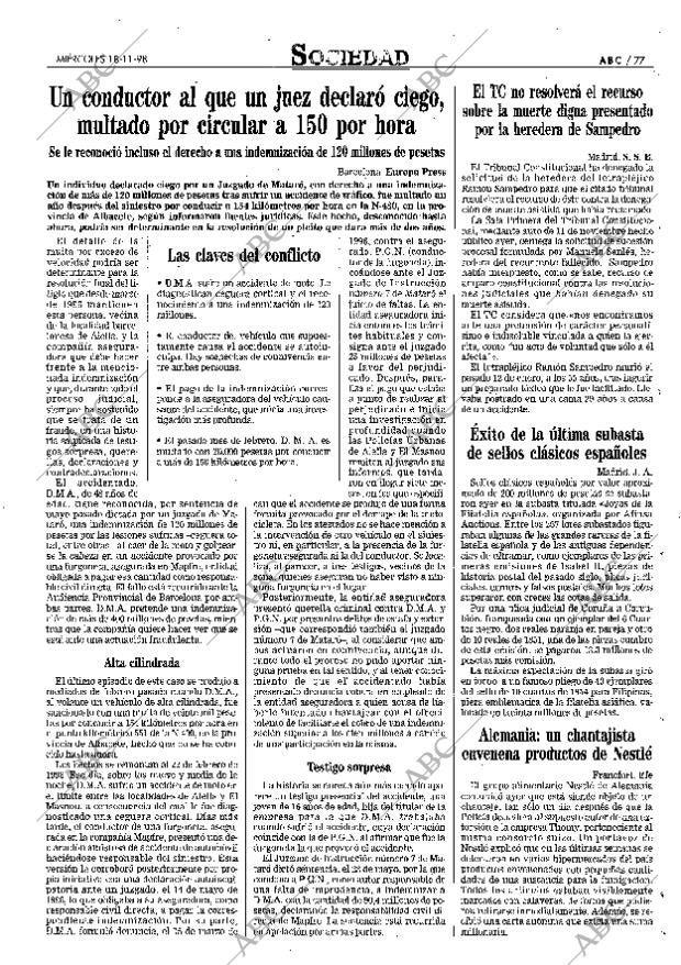 ABC MADRID 18-11-1998 página 77