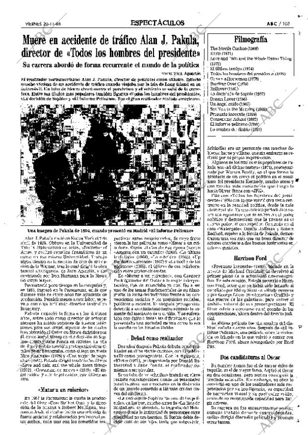 ABC MADRID 20-11-1998 página 103