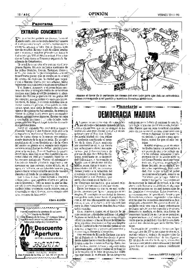 ABC MADRID 20-11-1998 página 18