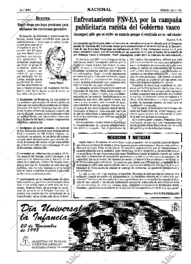 ABC MADRID 20-11-1998 página 24