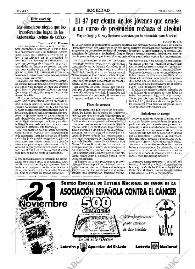 ABC MADRID 20-11-1998 página 58