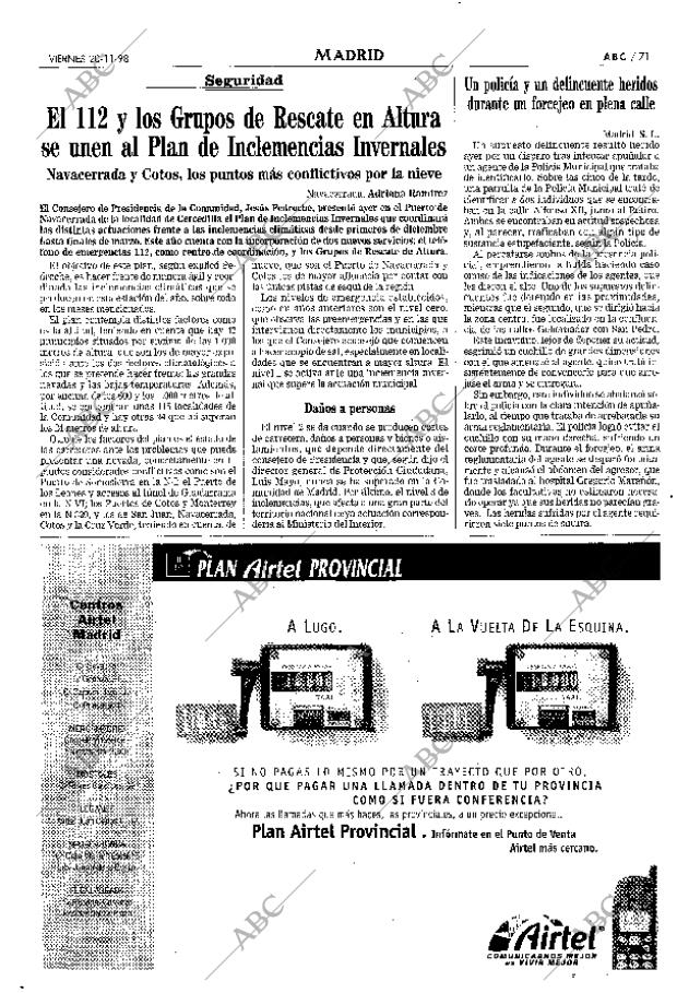 ABC MADRID 20-11-1998 página 71