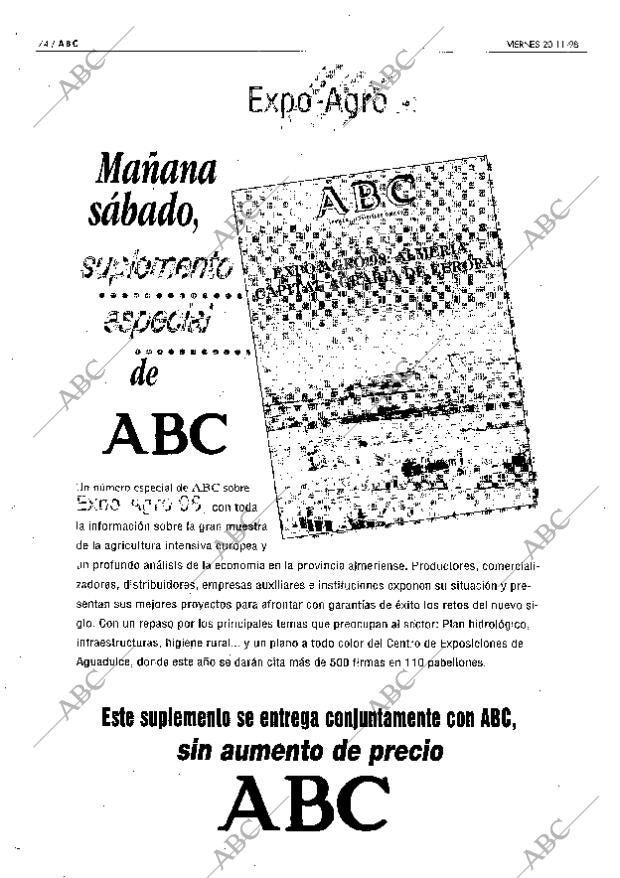 ABC SEVILLA 20-11-1998 página 74