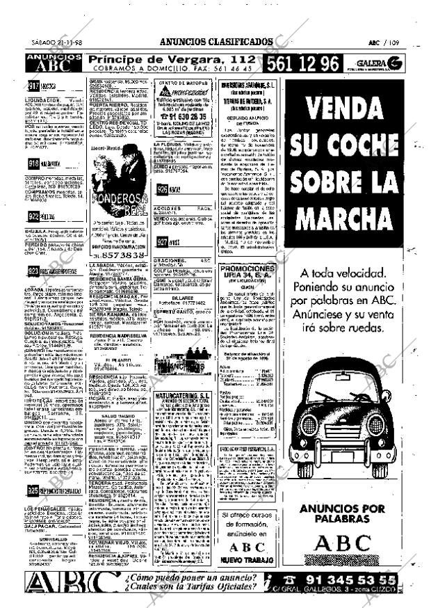 ABC MADRID 21-11-1998 página 109