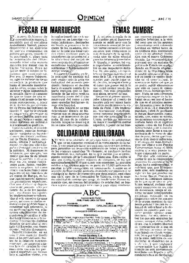 ABC MADRID 21-11-1998 página 15