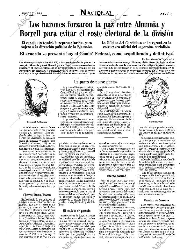 ABC MADRID 21-11-1998 página 19