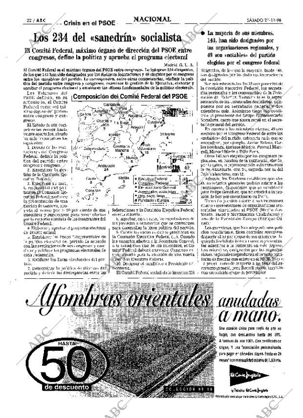 ABC MADRID 21-11-1998 página 22