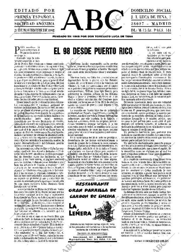 ABC MADRID 21-11-1998 página 3
