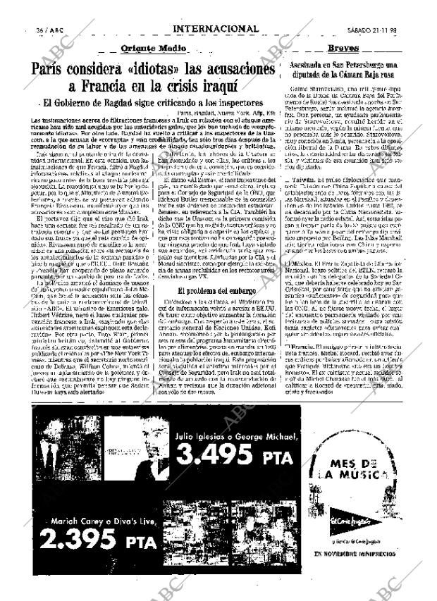 ABC MADRID 21-11-1998 página 36