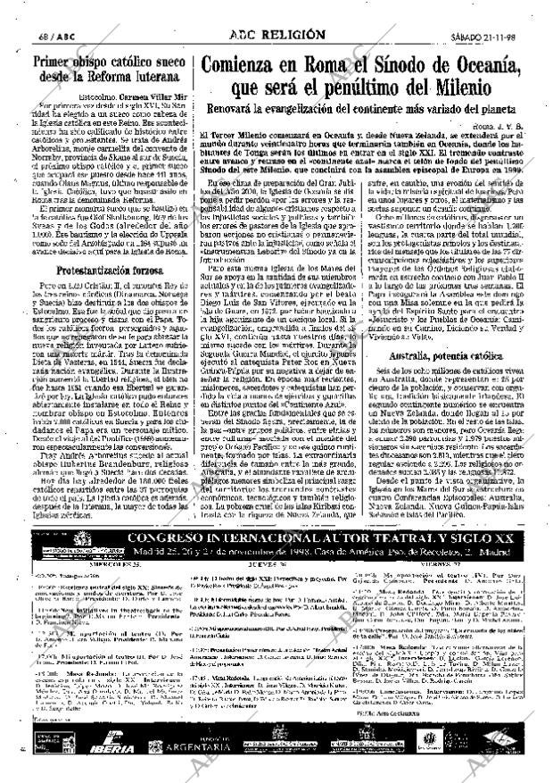 ABC MADRID 21-11-1998 página 68