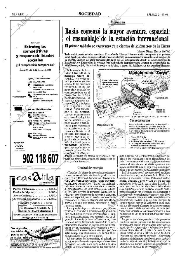 ABC MADRID 21-11-1998 página 76