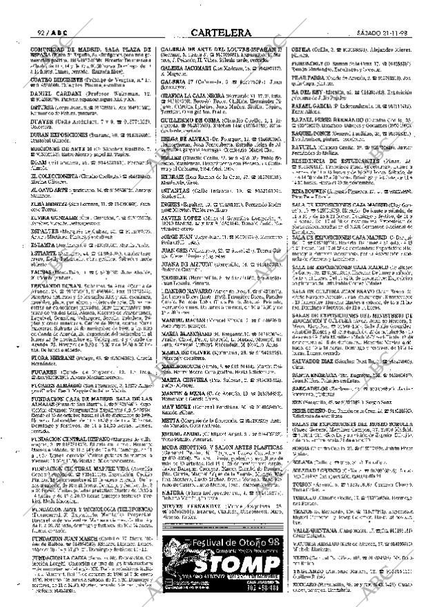 ABC MADRID 21-11-1998 página 92