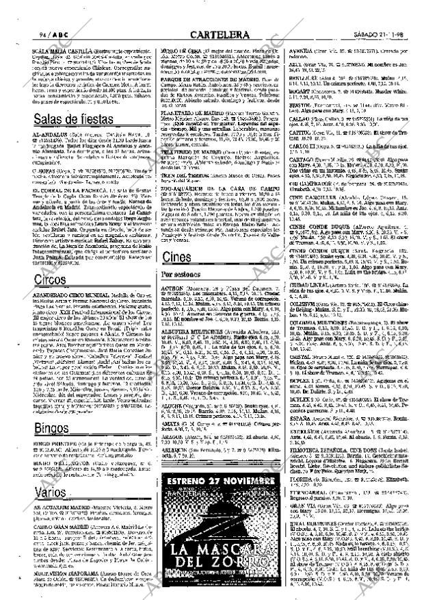 ABC MADRID 21-11-1998 página 94