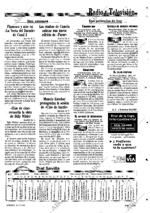 ABC SEVILLA 21-11-1998 página 109