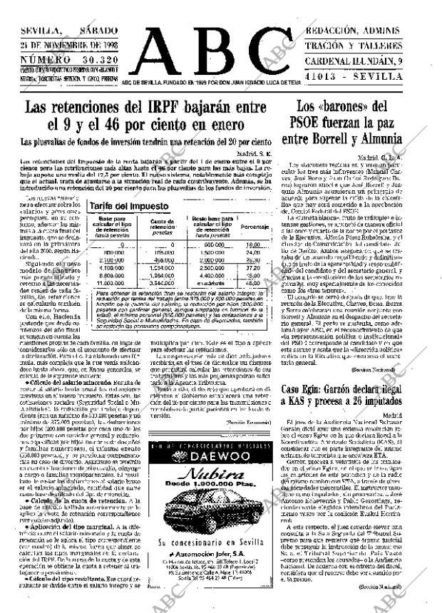 ABC SEVILLA 21-11-1998 página 17