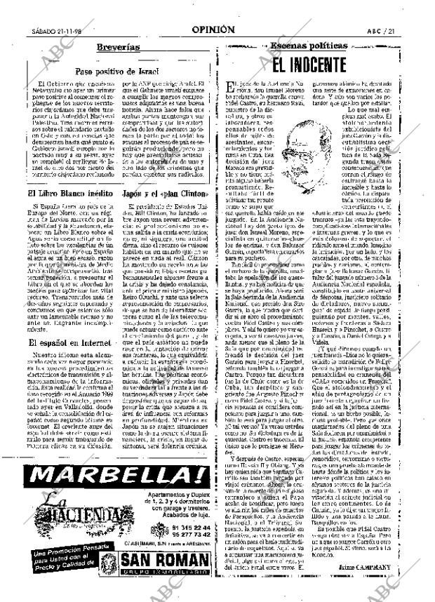 ABC SEVILLA 21-11-1998 página 21