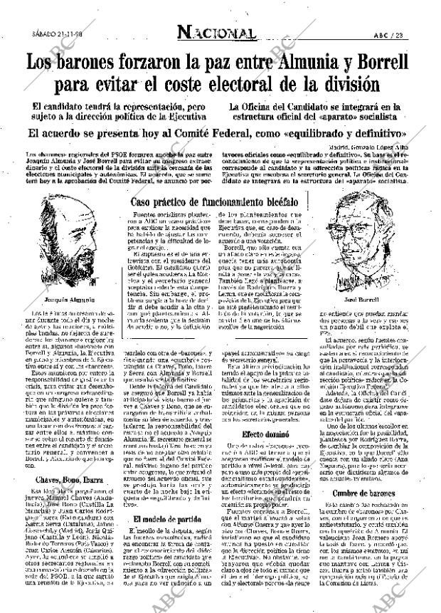 ABC SEVILLA 21-11-1998 página 23