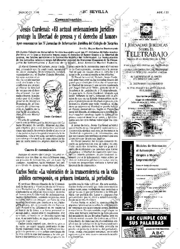 ABC SEVILLA 21-11-1998 página 53