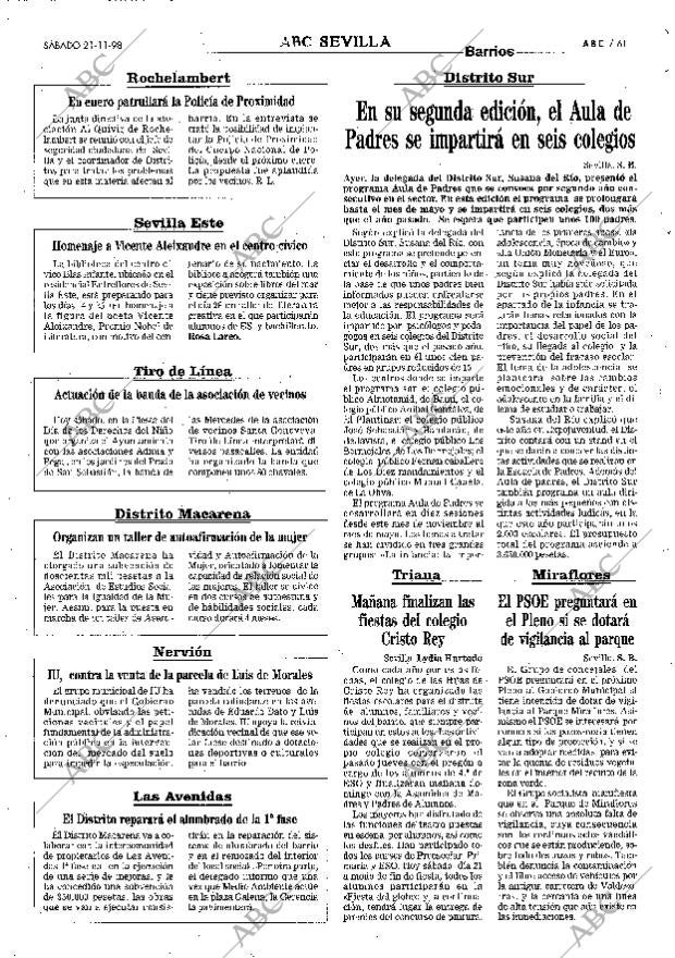 ABC SEVILLA 21-11-1998 página 61