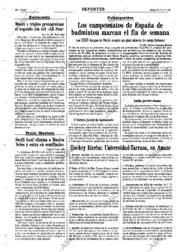 ABC SEVILLA 21-11-1998 página 86