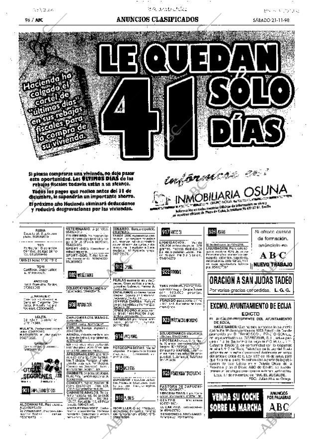 ABC SEVILLA 21-11-1998 página 96