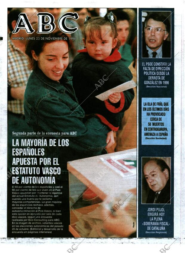 ABC MADRID 23-11-1998 página 1