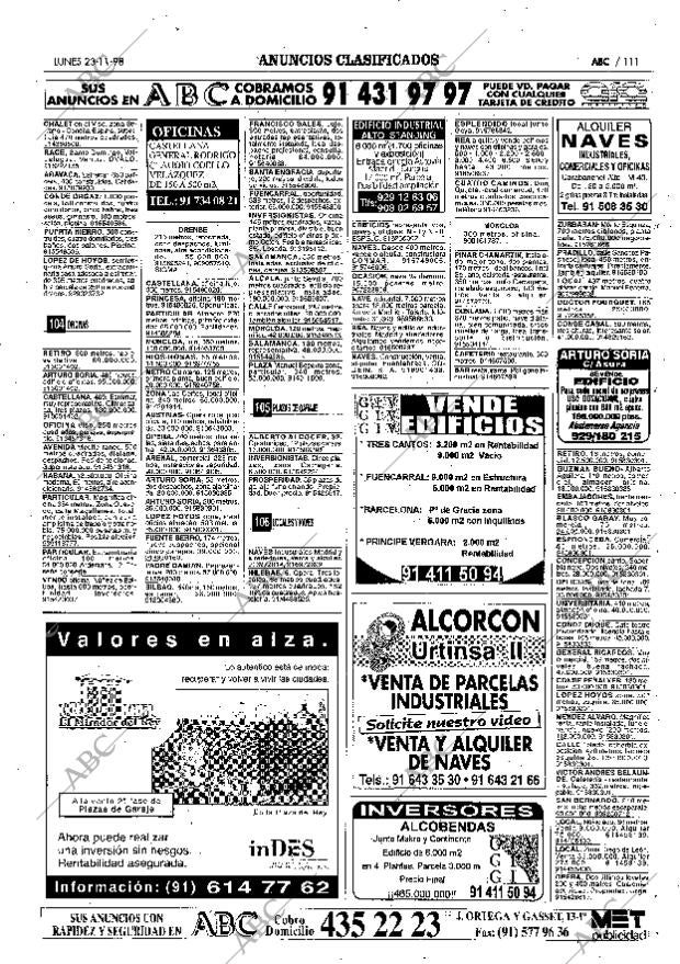 ABC MADRID 23-11-1998 página 111
