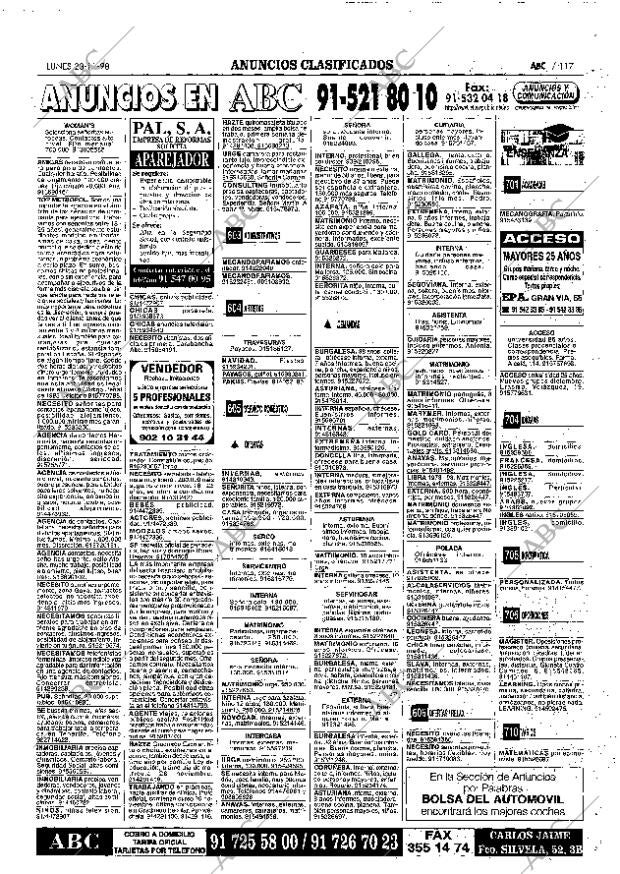 ABC MADRID 23-11-1998 página 117