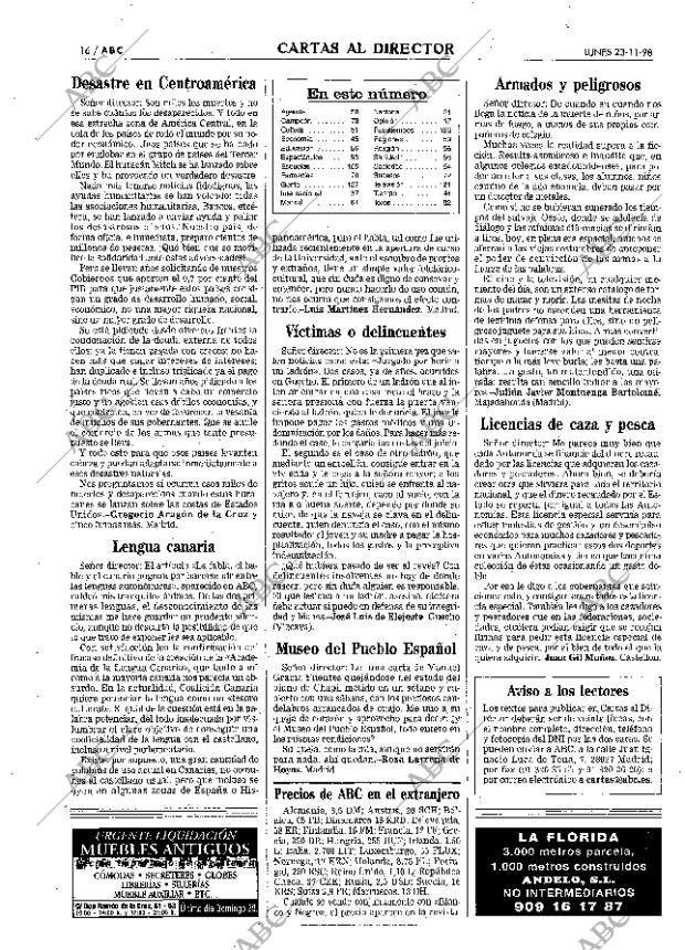 ABC MADRID 23-11-1998 página 16
