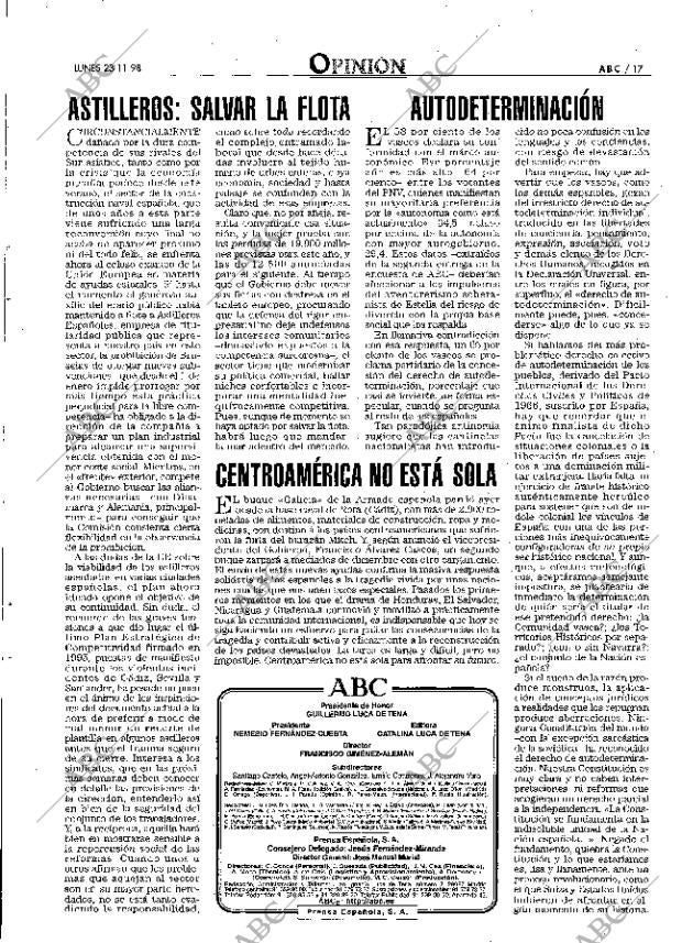 ABC MADRID 23-11-1998 página 17