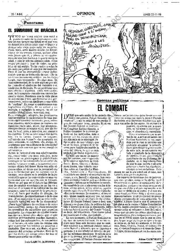 ABC MADRID 23-11-1998 página 20