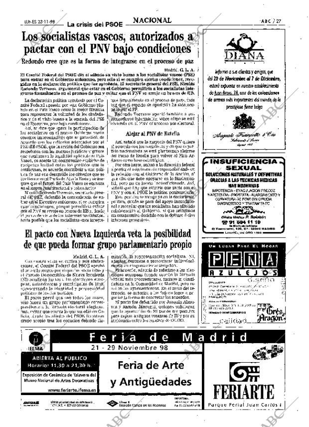 ABC MADRID 23-11-1998 página 27