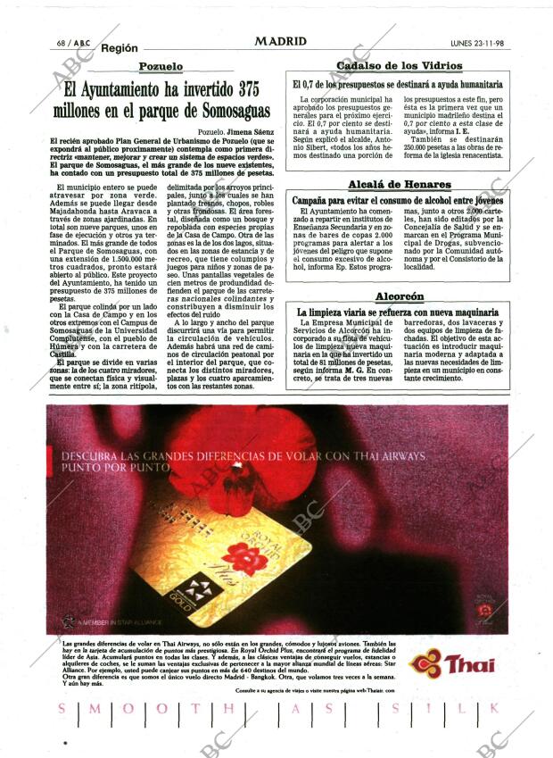 ABC MADRID 23-11-1998 página 68