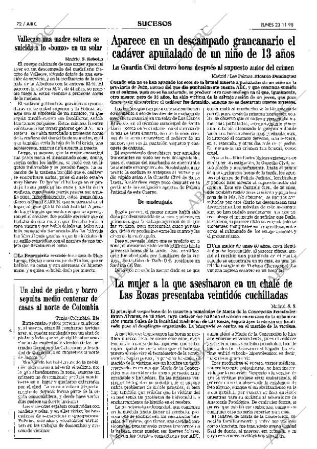 ABC MADRID 23-11-1998 página 72
