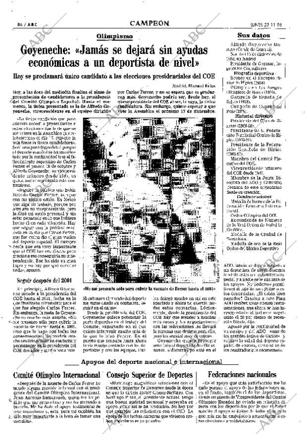 ABC MADRID 23-11-1998 página 86
