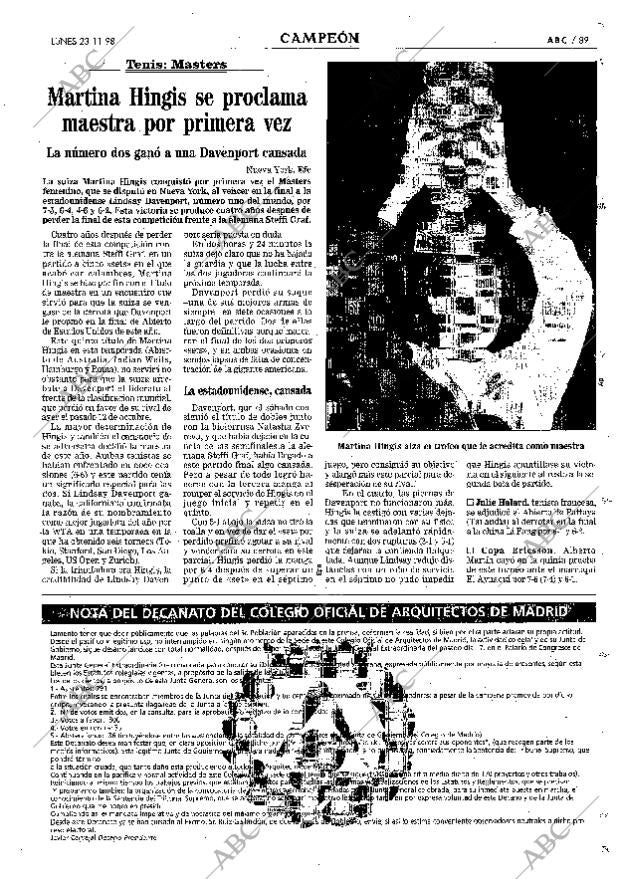 ABC MADRID 23-11-1998 página 89