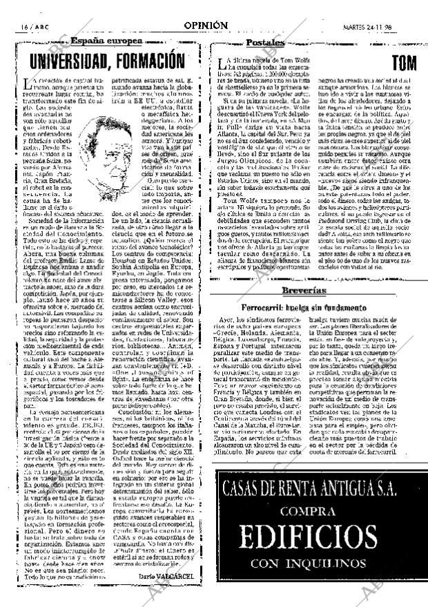 ABC MADRID 24-11-1998 página 16