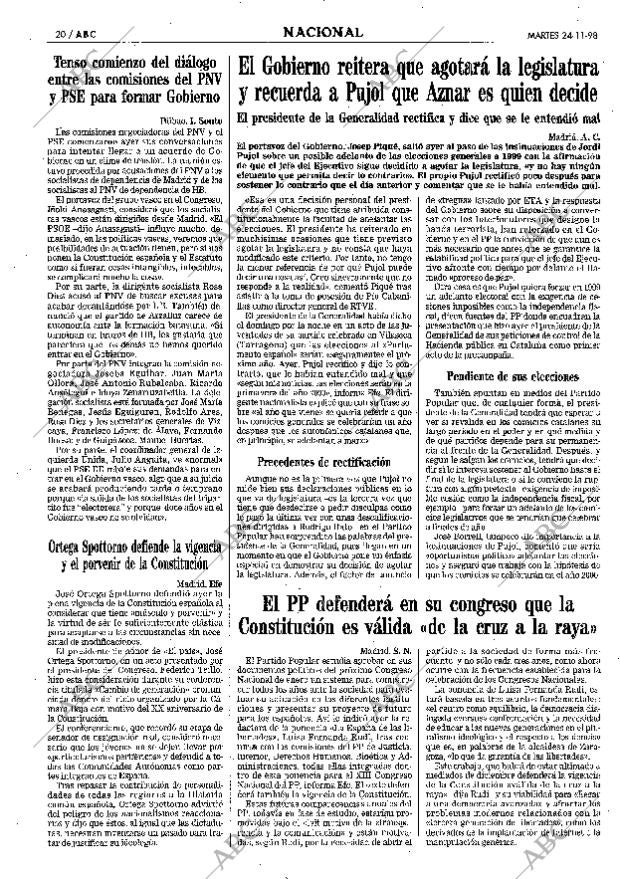 ABC MADRID 24-11-1998 página 20