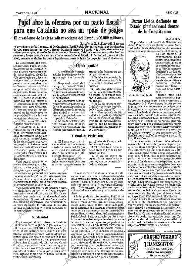ABC MADRID 24-11-1998 página 21