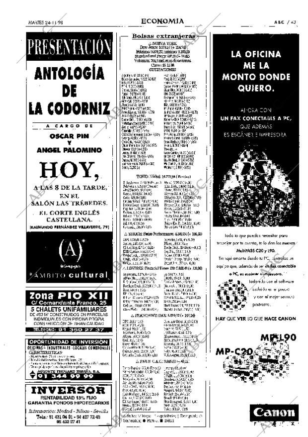ABC MADRID 24-11-1998 página 43